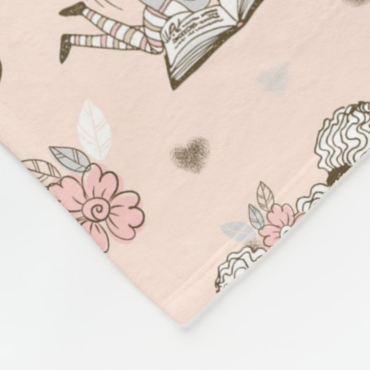 かわいい女の読子の本の贈り物アイディア フリースブランケット (角)