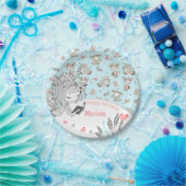 かわいい女の読子の本の贈り物アイディア ペーパープレート (パーティー)