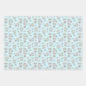 かわいい女の読子の本の贈り物アイディア ラッピングペーパーシート (正面3)