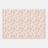 かわいい女の読子の本の贈り物アイディア ラッピングペーパーシート (正面2)