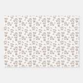 かわいい女の読子の本の贈り物アイディア ラッピングペーパーシート (正面)