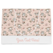 かわいい女の読子の本の贈り物アイディア ラージペーパーバッグ (正面)