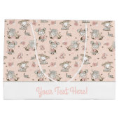 かわいい女の読子の本の贈り物アイディア ラージペーパーバッグ (裏面)