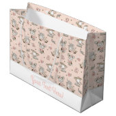 かわいい女の読子の本の贈り物アイディア ラージペーパーバッグ (正面アングル)