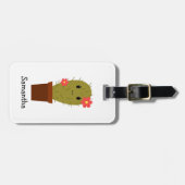 かわいい女の赤ちゃんのサボテン ラゲッジタグ (正面横)