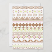 かわいい女の赤ちゃんのシカ及び種族の花のベビーシャワー 招待状 (裏面)