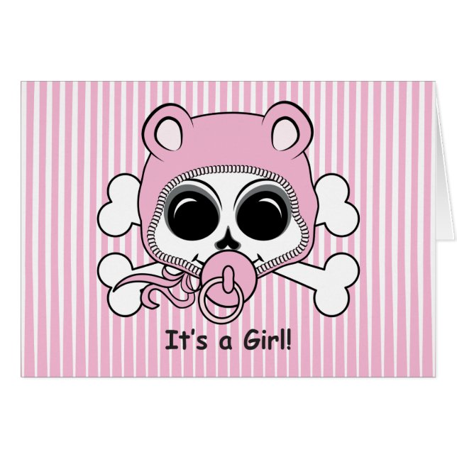 かわいい女の赤ちゃんのスカル (正面横)