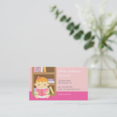 かわいい女の赤ちゃんのベビーシッターをする名刺 名刺 (スタンド正面)