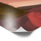 かわいい女シンプルの子の背景手描きデジタルアート フォトプリント            (角)