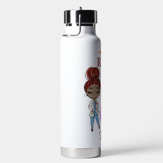 かわいい女パーソナライズされた性ナースモノグラムギフト ウォーターボトル (右面)