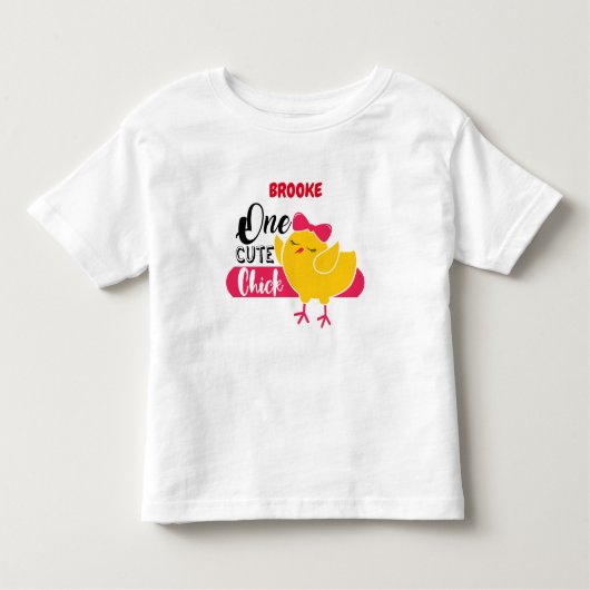 「かわいい女パーソナライズされた」 トドラーTシャツ (正面)