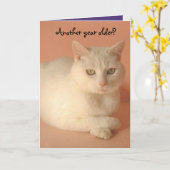 かわいい女ユーモアのある性誕生日 カード (黄色い花)