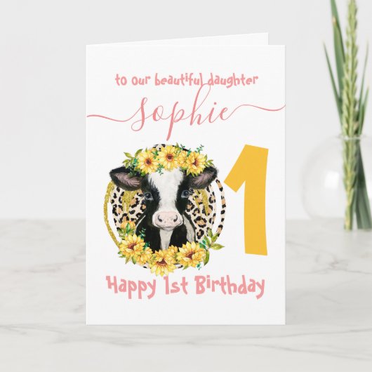 かわいい女児の誕生日カード カード (正面)