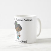 かわいい女医助手 – 黒/アフリカ  コーヒーマグカップ (正面右)