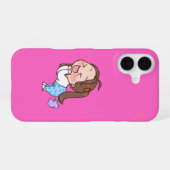 かわいい女子のスマホケース - iPho用のかわいいアニメスタイル iPhone 16ケース (裏面横)
