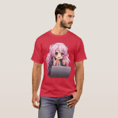 かわいい女子アニメ&ゲーム大好きアニメ好きな友達 Tシャツ (正面フル)