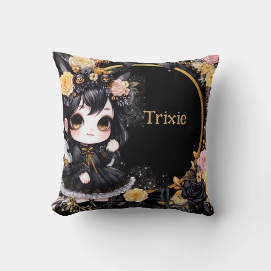 かわいい女子ゴシックかわいいカスタムデコールギフトアニメ クッション (正面)