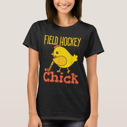 かわいい女子フィールドホッケー選手 Tシャツ (正面)