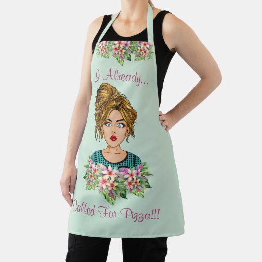 かわいい女子ミディアムオールオーバープリントエプロン エプロン (インサイチュ)