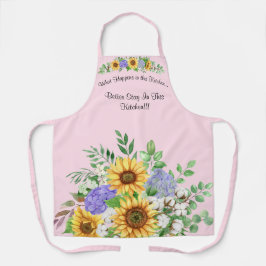 かわいい女子ミディアムオールオーバープリントエプロン エプロン