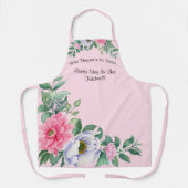 かわいい女子ミディアムオールオーバープリントエプロン エプロン (正面)