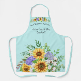 かわいい女子ミディアムオールオーバープリントエプロン エプロン