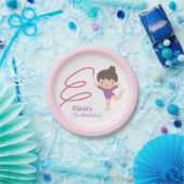 かわいい女子体操子供の誕生日パーティー ペーパープレート (パーティー)