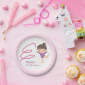 かわいい女子体操子供の誕生日パーティー ペーパープレート (パーティー)