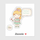 かわいい女子重要会議スクラップブック作り シール (シート)