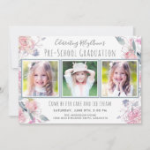 かわいい女子高生の三写真前卒業 招待状 (正面)