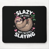 かわいい女子 Funny Animal Sloth Slay Meme Trend マウスパッド (正面)