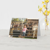 かわいい女性のカーボーイのナースの程度の卒業生のお祝い カード (黄色い花)