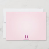 かわいい女性のカーボーイの投げ縄の女の子の誕生会の招待 招待状 (裏面)