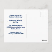かわいい女性のカーボーイロデオバースデーパーティーの招待 ポストカード (裏面)