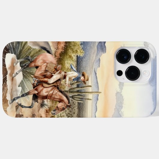 かわいい女性のカーボーイ好きの砂漠 Case-Mate iPhoneケース (裏面 (横))