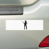 かわいい女性のカーボーイ バンパーステッカー (車上)