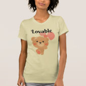 かわいい女性のスリムフィットTシャツ Tシャツ (正面)