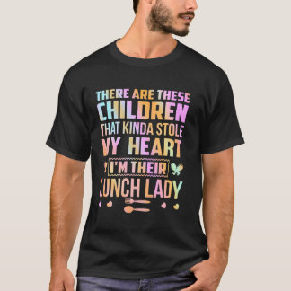 かわいい女性のランチレディTシャツ 学校給食 Tシャツ