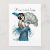 かわいい女性の追加文字 ポストカード (正面)