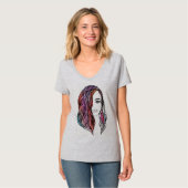 かわいい女性のTシャツと写真 Tシャツ (正面フル)