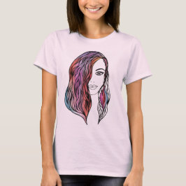 かわいい女性のTシャツと写真 Tシャツ