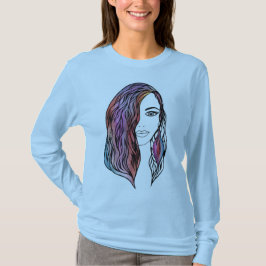 かわいい女性のTシャツと写真 Tシャツ