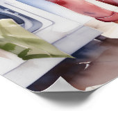 かわいい女性パジャマ着て洗濯かわいらしい ポスター (角)