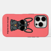 かわいい女性ブルータンフランスのブルドッグ Case-Mate iPhoneケース (裏面 (横))