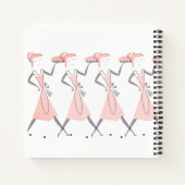 かわいい女性ベーキングパイパーソナライズされたクックブックレシピ ノートブック (裏面)