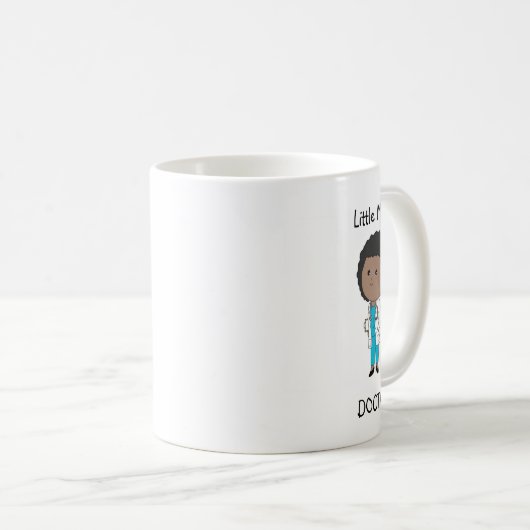 かわいい女性医者アフリカ系アメリカ人マグ コーヒーマグカップ (正面右)