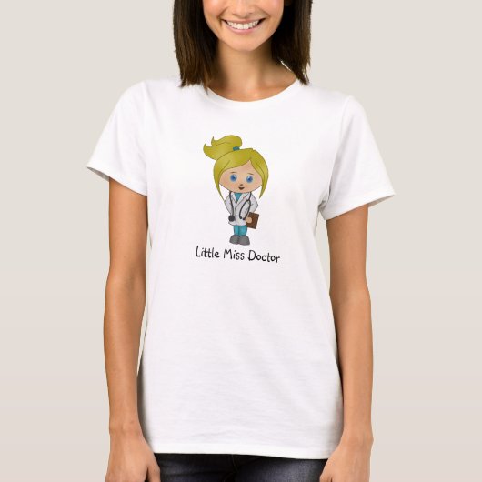 かわいい女性医者Tシャツ-ブロンドの女性 Tシャツ (正面)