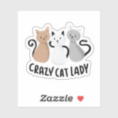 かわいい女性猫の言い回しデザイン シール (シート)