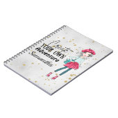 かわいい女性 |独自の作成 |カスタマイズ |グレー ノートブック (左側)