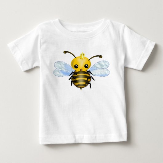 かわいい女王蜂の赤ちゃんTシャツ ベビーTシャツ (正面)